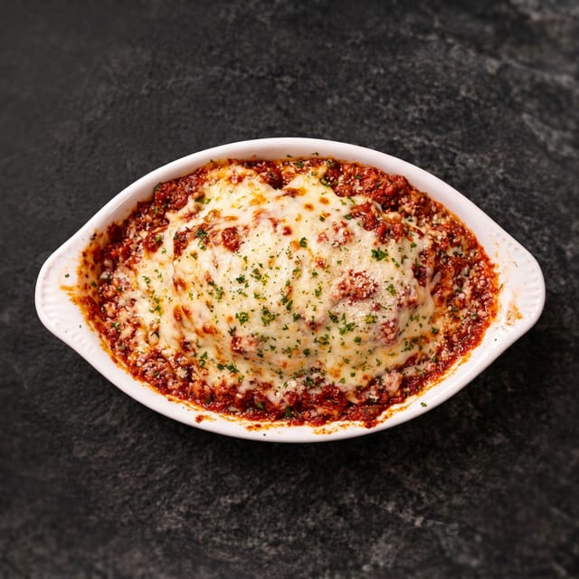 Light Cheese Lasagna with Bolognese.